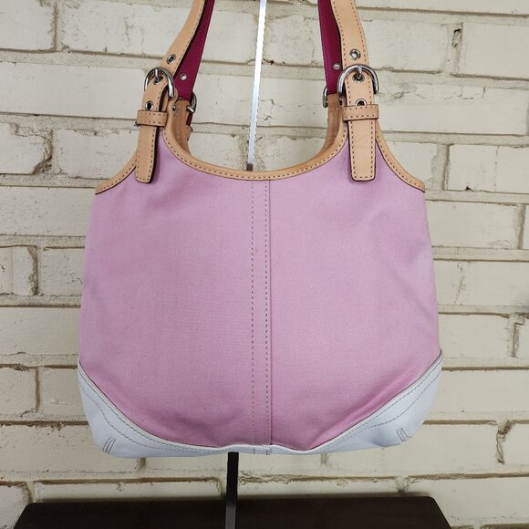 Vintage Coach Soho Daisy Pink Handbag Satchel Purse - Picture 3 of 15